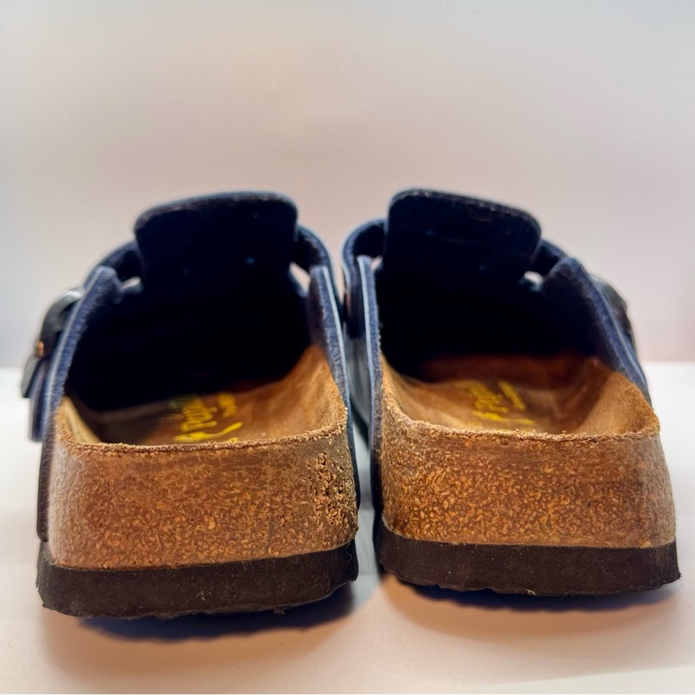 Birkenstock Papillio women’s Navy Pattern Boston Clog Size: 38 - Picture 3 of 7